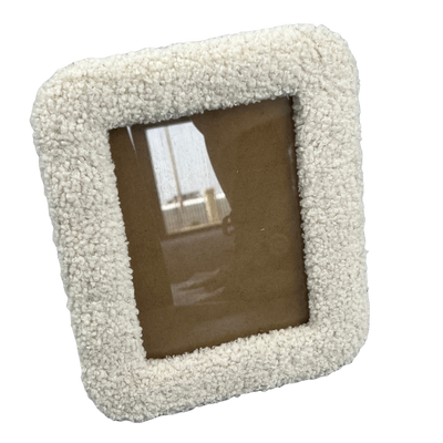 White Fuzzy Fabric Picture Frame – Cozy Look