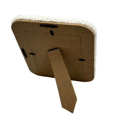 White Fuzzy Fabric Picture Frame – Cozy Look