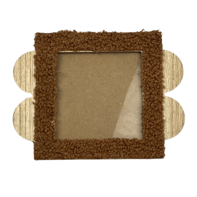 Vertical Standing Frame with Wood & Fabric Mix