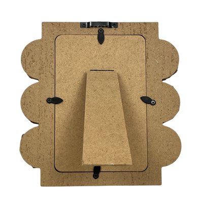 Vertical Standing Frame with Wood & Fabric Mix