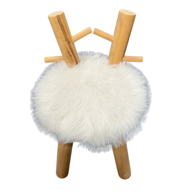 Decorative faux fur upholstered stool – boutique home décor