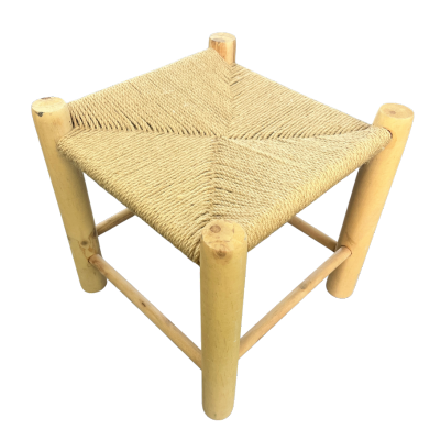 wooden upholstered stool