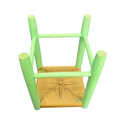 Custom upholstered stool with green frame – OEM ODM manufacturer