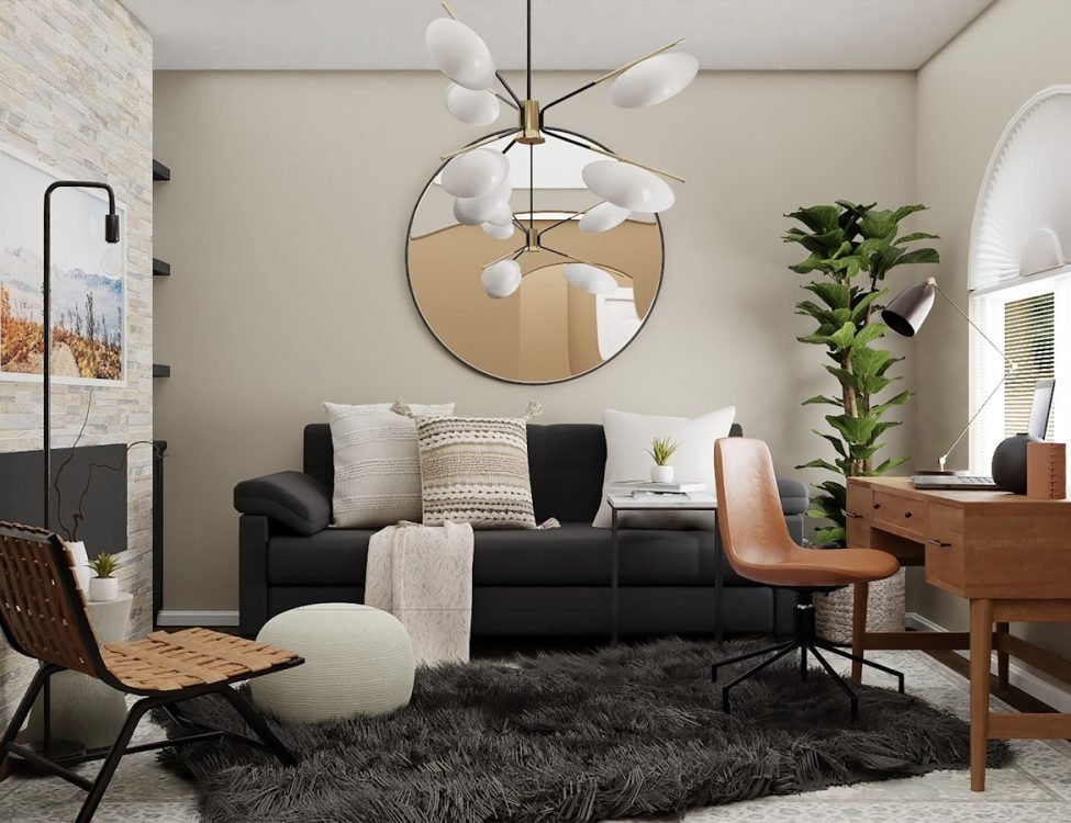 white flower shaped hanging decor